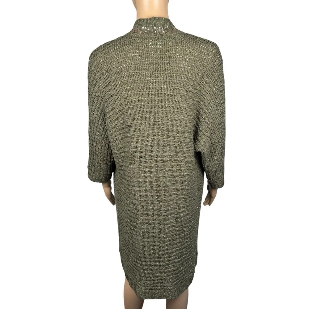 NWT New $109 Chico's Knit Sequin Trim Cardigan Size 1 US M